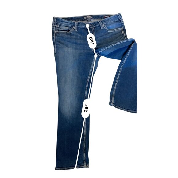 SIZE 18/31 SILVER Aiko Mid Slim Boot Classic Jean stretch top stitch Y2K cowgirl - Picture 4 of 8